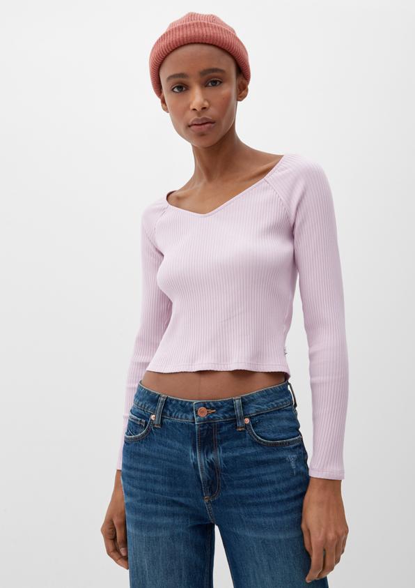 S.Oliver Longsleeve mit Rippstruktur Kostenloser Versand