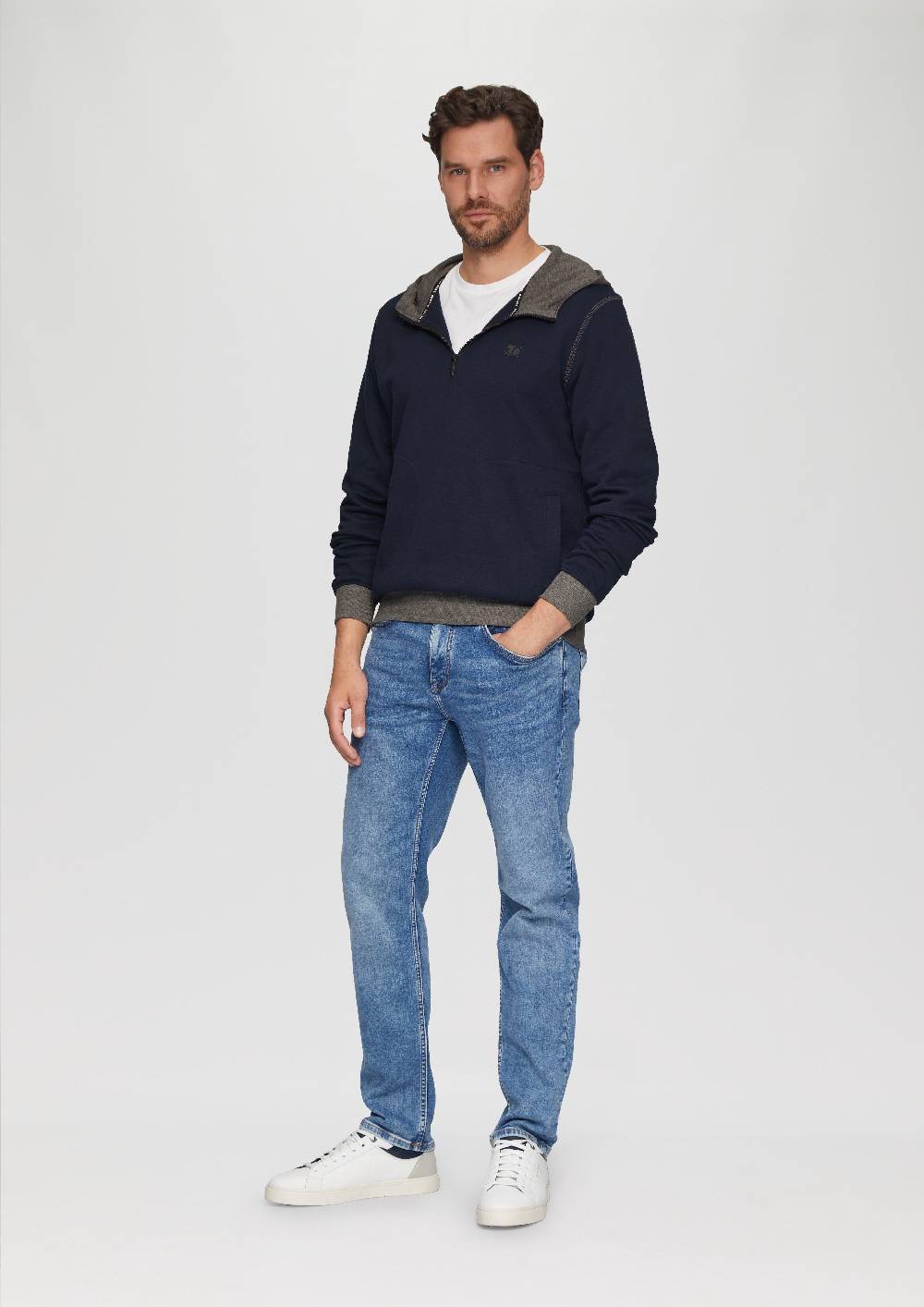 S.Oliver Hoodie mit Stehkragen und Reißverschluss Fabrik Onlineshop