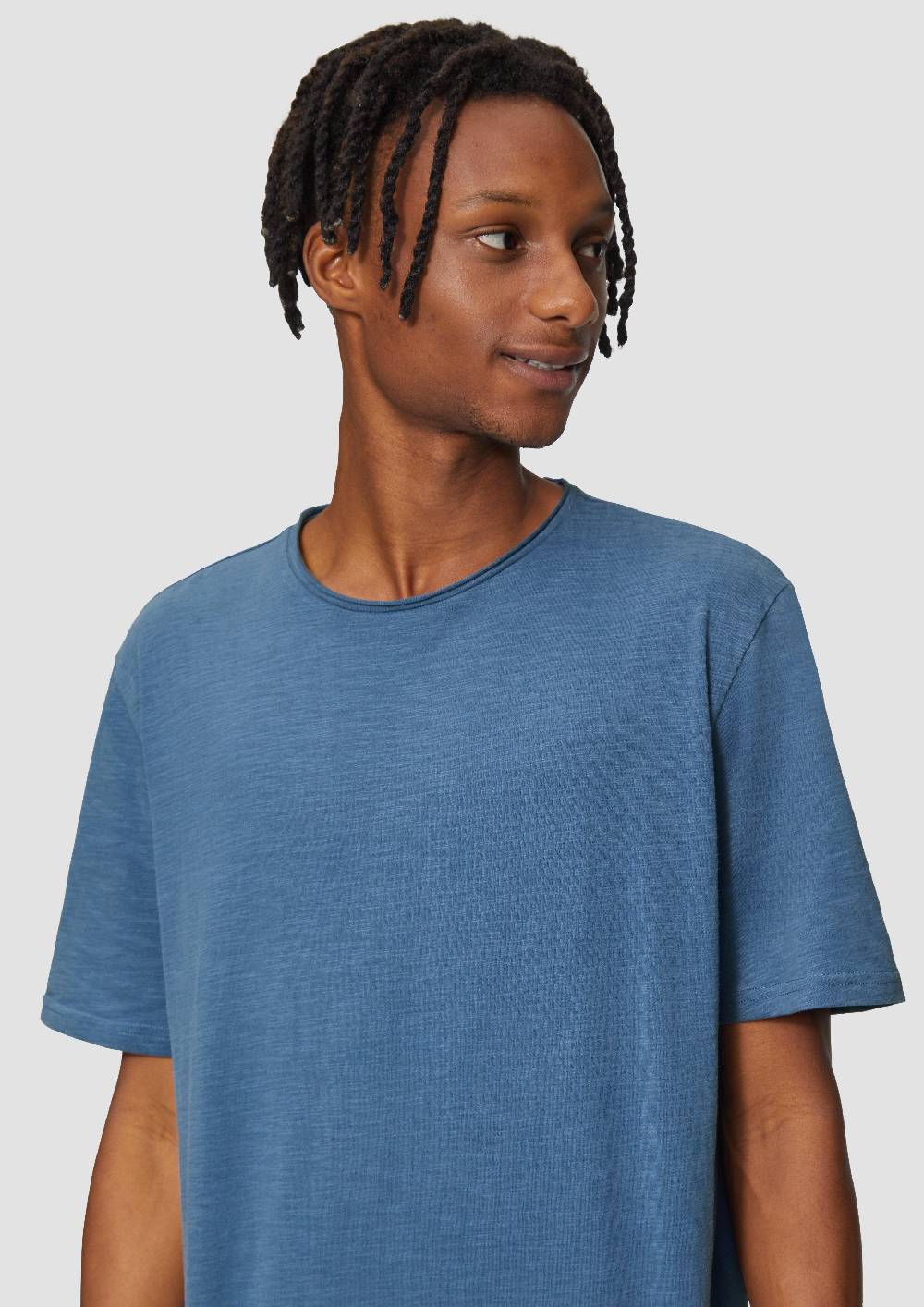 S.Oliver Baumwollshirt mit Rollkante und Flammgarnstruktur Letzter Tag