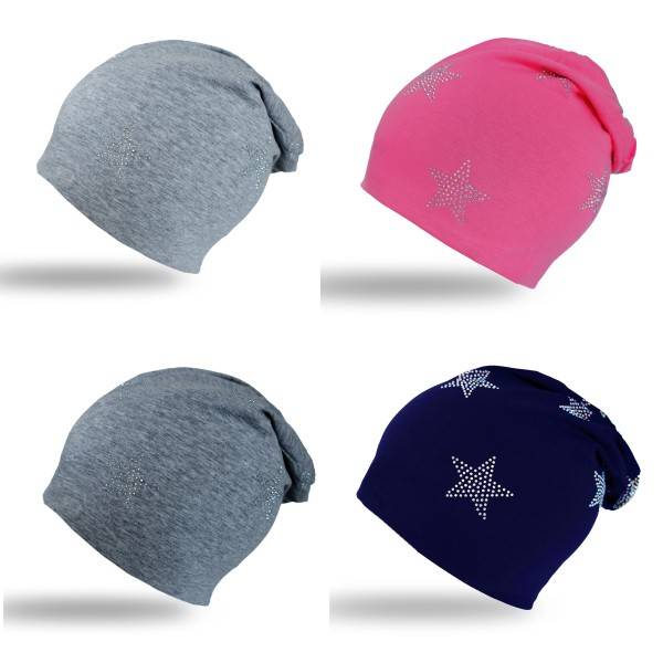 Sonia Originelli Beanie Kind "Mini Sterne" Kindermütze Strasssteine Letzte 3 Tage