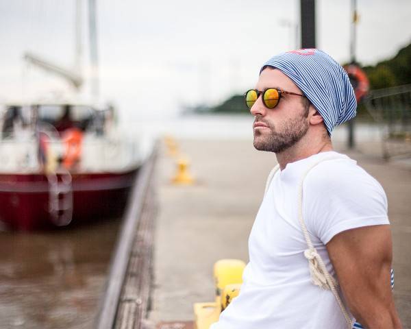 Sonia Originelli Beanie Mütze "Anker Maritim" Streifen Jersey Unisex JETZT KAUFEN