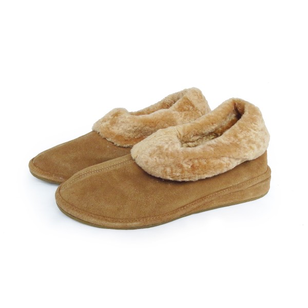 Sonia Originelli Damenpantoffel geschlossen Fellkranz Schuhe Schaf Lammfell EVA Sohle Leder Riesige Rabatte