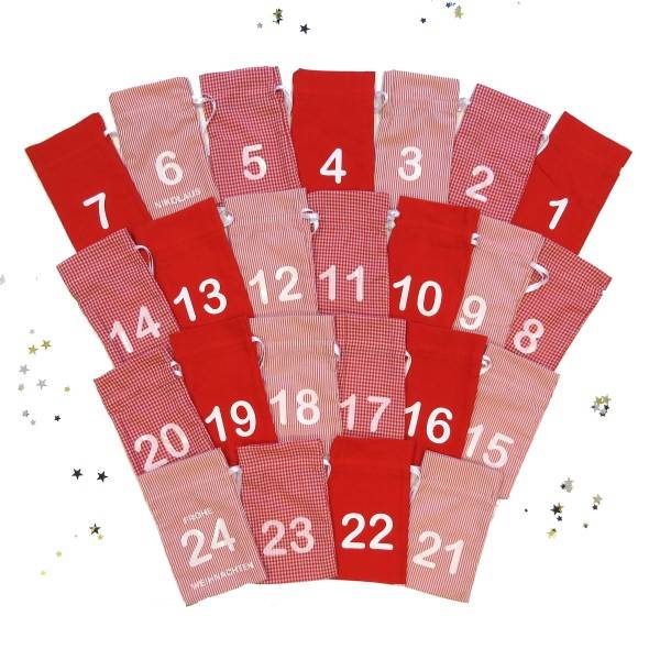 Sonia Originelli Adventskalender aus Baumwolle 24 Säckchen zum selber Befüllen Rabatt
