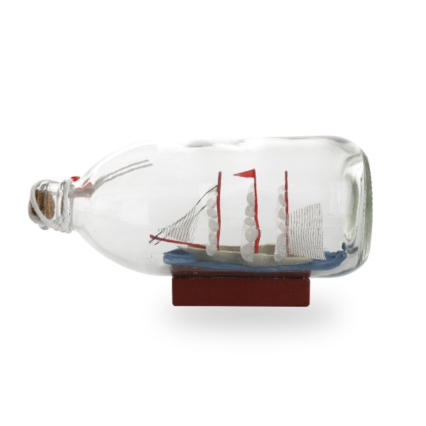 Sonia Originelli Buddelschiff Flaschenschiff "Hamburg" Rumflasche 18cm Begrenztes Angebot