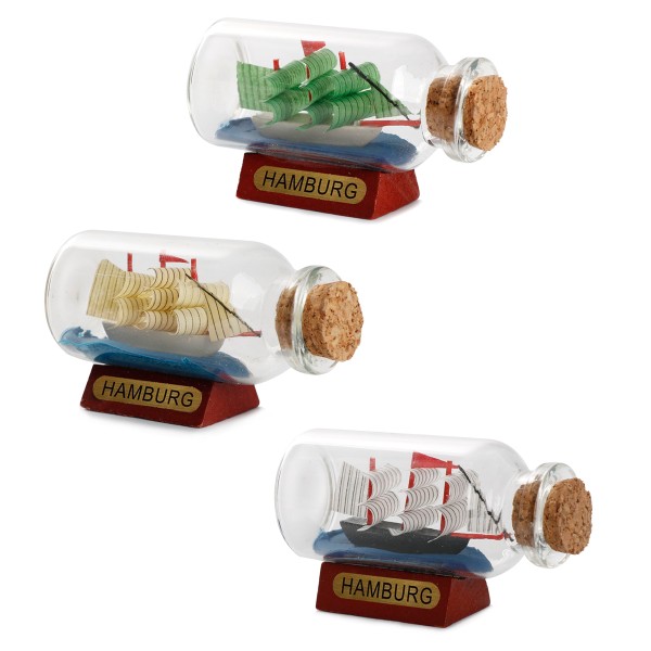 Sonia Originelli Buddelschiffchen Flaschenschiff "Hamburg" Rumflasche 6 cm Online Shopping