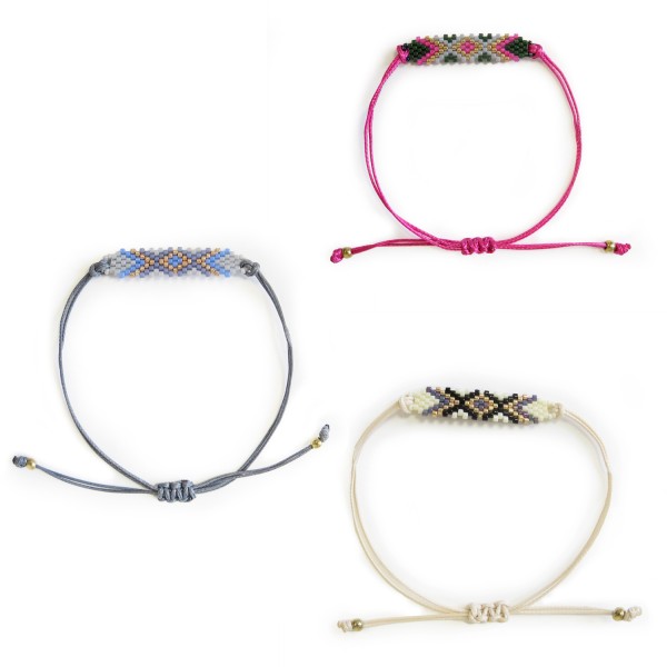 Sonia Originelli Armschmuck Armband "Perlen" Bunt Muster Nickelfrei Jubiläumsangebot