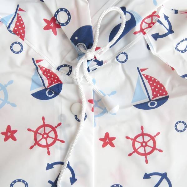Sonia Originelli Kinder Regenjacke "Maritim" Regenschutz Mantel Anker Tiefpreis