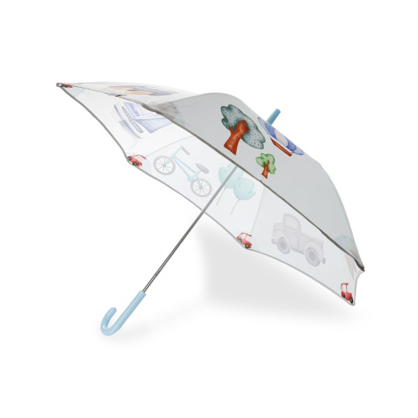 Sonia Originelli Kinder Regenschirm reflektierend Sicherheitsschirm Autos Fahrzeuge Ballon Segelboot Wochenangebot