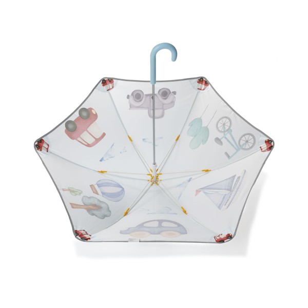 Sonia Originelli Kinder Regenschirm reflektierend Sicherheitsschirm Autos Fahrzeuge Ballon Segelboot Wochenangebot