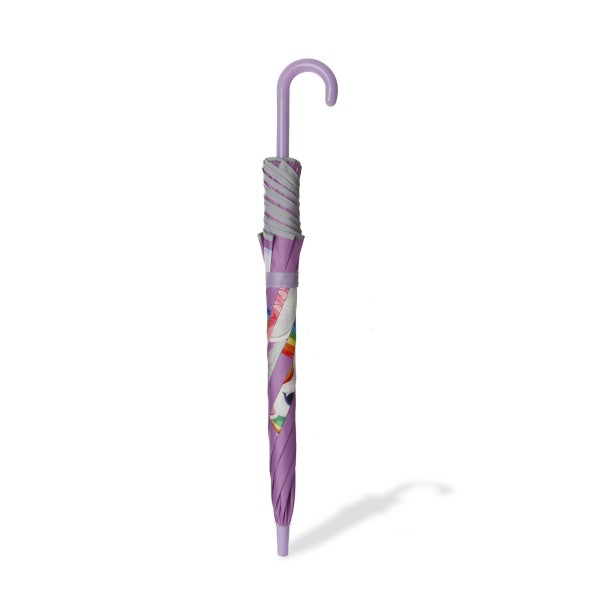 Sonia Originelli Kinder Regenschirm reflektierend Sicherheitsschirm Einhorn lila rosa Sternchen Unicorn Kostenlose Rückgabe