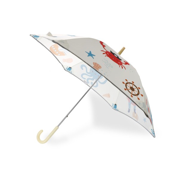 Sonia Originelli Kinder Regenschirm reflektierend Sicherheitsschirm Pirat Schatz Augenklappe Seeräuber Neueste Stile