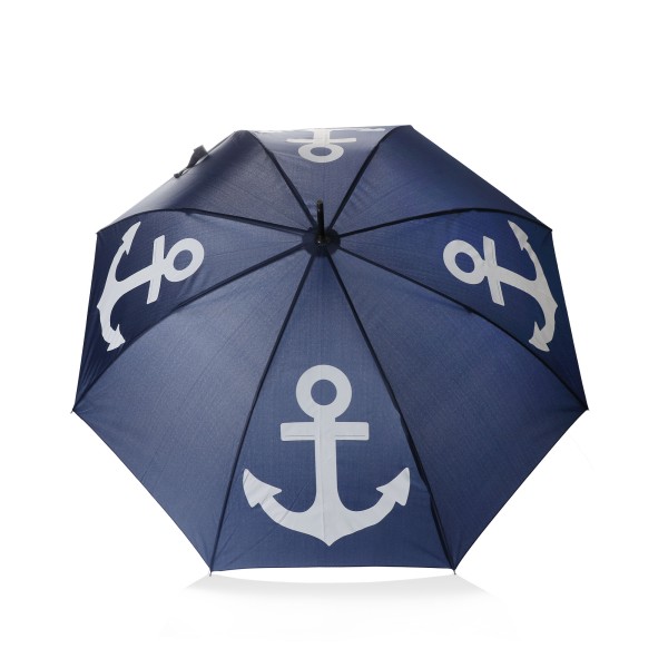 Sonia Originelli Stockschirm "Anker" maritim marine blau Regenschirm Schutz Nur für heute