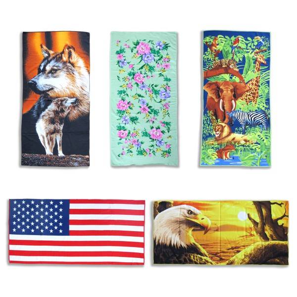 Sonia Originelli Strandtuch Mikrofaser Handtuch Beach Tiere Blumen USA Speichern exportieren