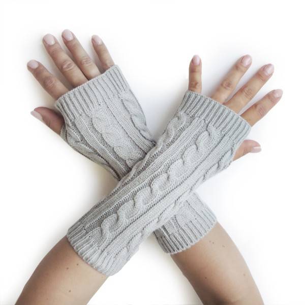Sonia Originelli Armstulpe Handschuhe Strick Uni Gemütlich Lang Im Verkauf