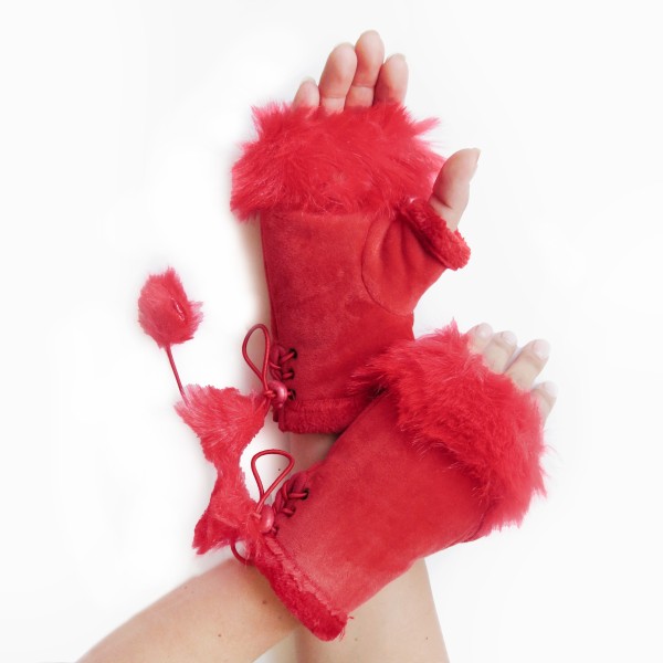 Sonia Originelli Damenhandschuhe Fingerlos Wuschel Kunstfell Handstulpe Rabatte dieses Monats
