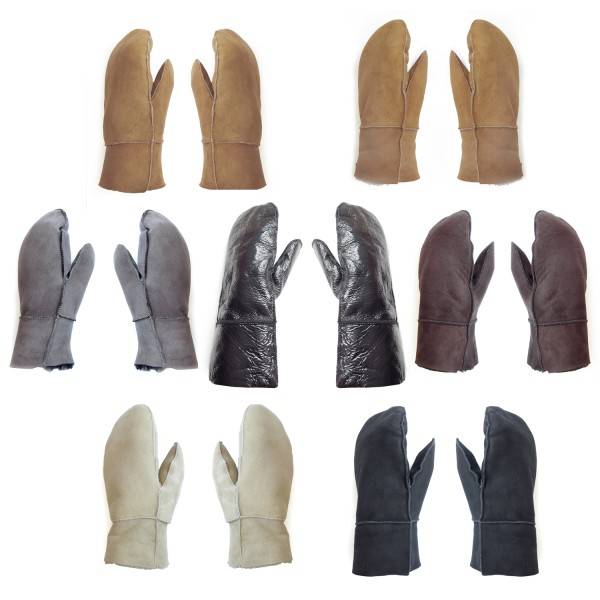 Sonia Originelli Fausthandschuh Schaf Lammfell Fäustlinge Leder Handschuhe Online