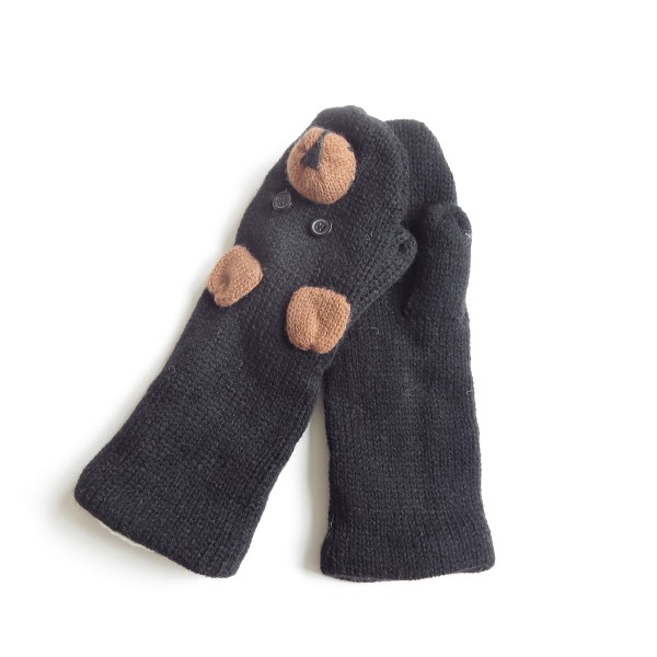Sonia Originelli Fausthandschuhe Eule Giraffe Bär Tiere Fäustel Fleece Strick Auslauf
