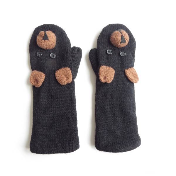 Sonia Originelli Fausthandschuhe Eule Giraffe Bär Tiere Fäustel Fleece Strick Auslauf