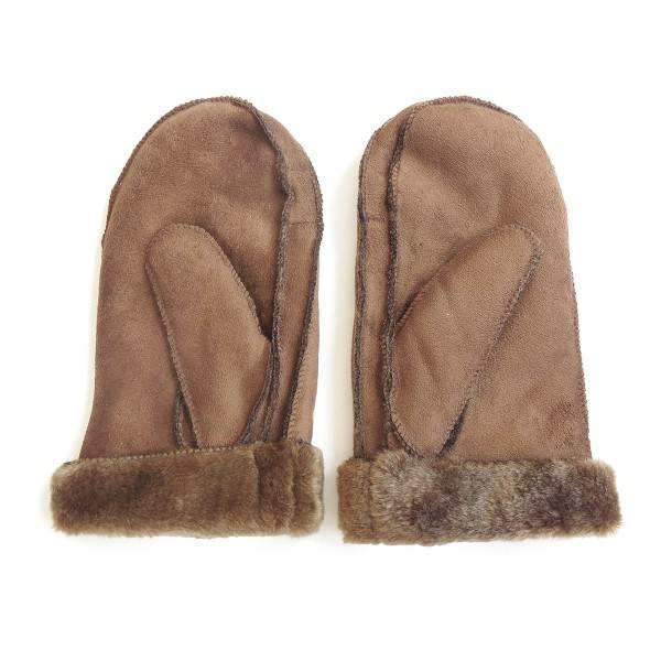 Sonia Originelli Fausthandschuhe Faux-Leder Velouroptik Kunstfell Samt Velvet kuschelig Verkauf