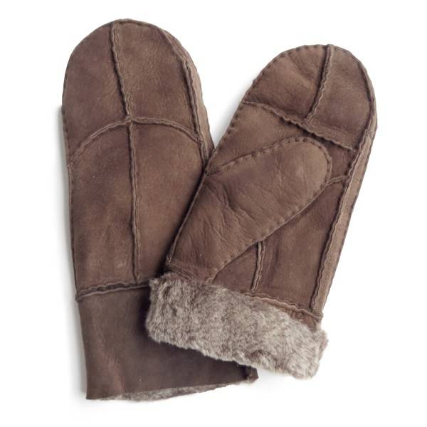 Sonia Originelli Fausthandschuhe Lammfell Schaffell echt Leder Patchwork Design Fäustlinge Angebote
