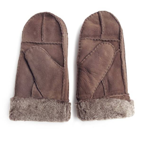 Sonia Originelli Fausthandschuhe Lammfell Schaffell echt Leder Patchwork Design Fäustlinge Angebote