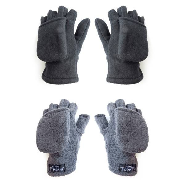 Sonia Originelli Fleecehandschuhe Finger Halbfinger Faustumschlag Winter Günstiger Verkauf