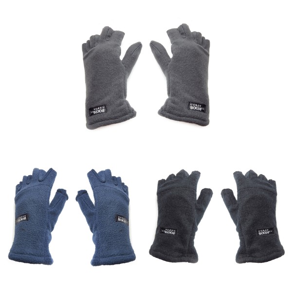 Sonia Originelli Fleecehandschuhe Gefüttert Schlicht Halbfinger Winter Unisex Fabrikverkauf