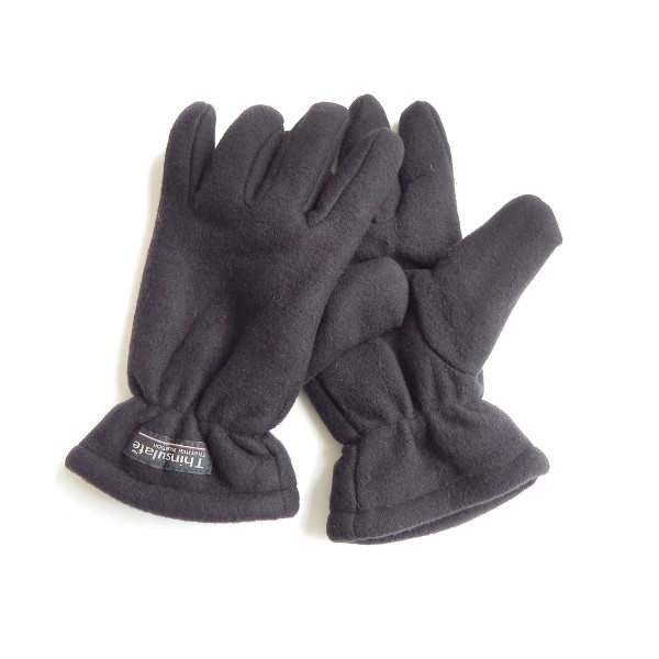 Sonia Originelli Handschuhe Winter Finger Fleece Schwarz Klettverschluss Limitierter Zeitrabatt