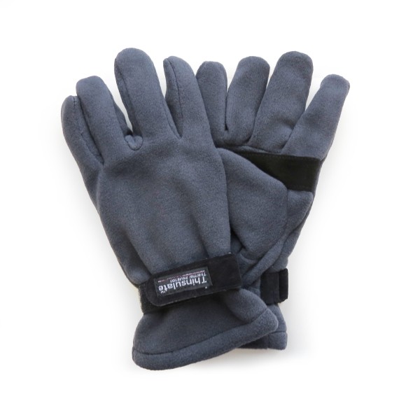 Sonia Originelli Handschuhe Winter Finger Fleece Schwarz Klettverschluss Fabrik Onlineshop
