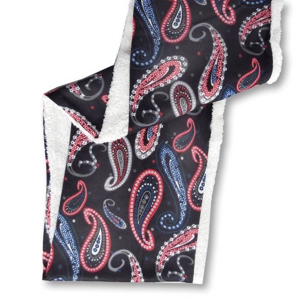 Sonia Originelli Loop "Paisley" Schal Kuschelfell Polyester Winter Black Friday