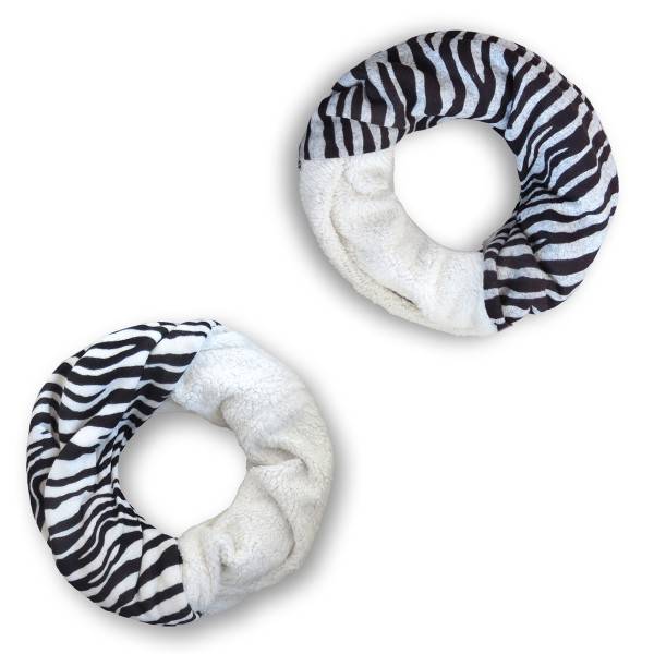 Sonia Originelli Loop "Zebra" Schal Kuschelfell Polyester Winter Osterangebot