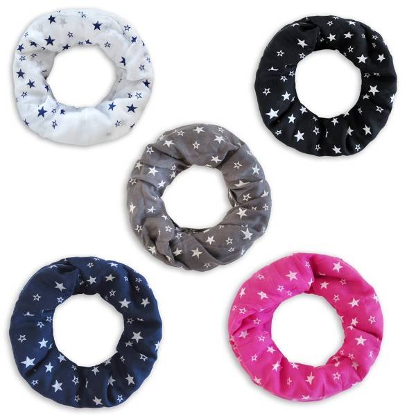 Sonia Originelli Loop Schal "Sterne" Reliefdruck Stars Sommer Neueste Mode