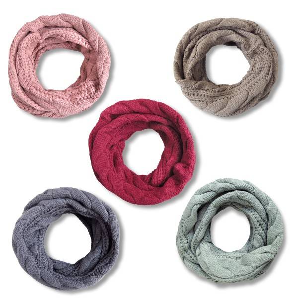 Sonia Originelli Loop Schal Strick Polyacryl Zopfmuster Winter Blitzangebot