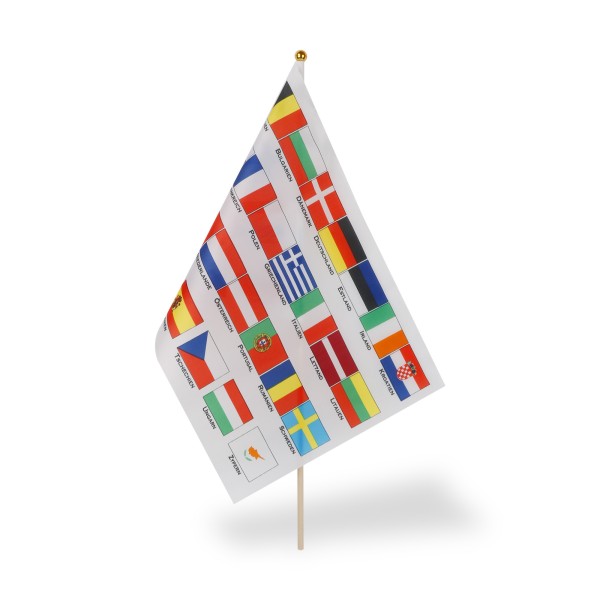 Sonia Originelli 10er Set Fahne Flagge Winkfahne "Europa 27 Länder" Handfahne EM WM Neueste Stile