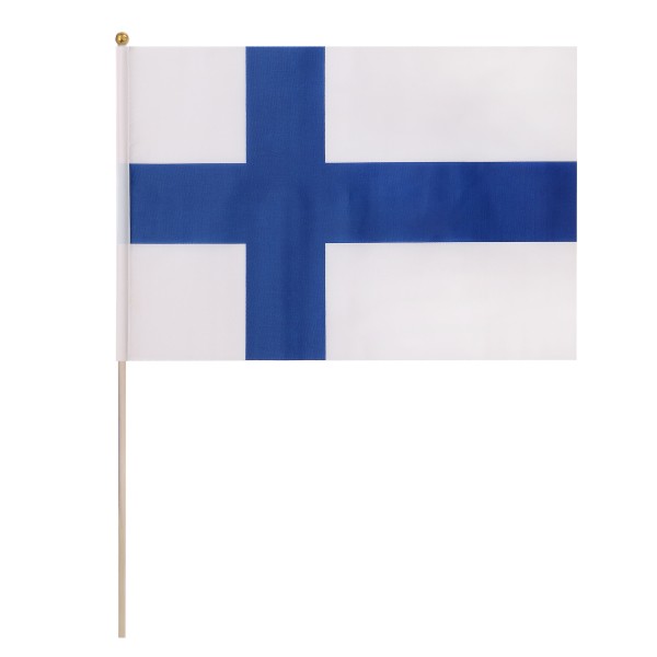 Sonia Originelli 10er Set Fahne Flagge Winkfahne "Finnland" Finland Handfahne EM WM Letzter Tag
