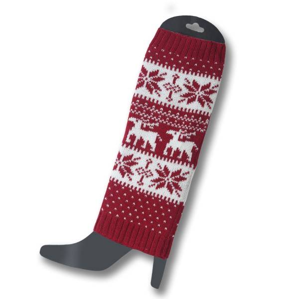 Sonia Originelli 1 Paar Beinstulpen "Norweger" Weihnachtsmuster Überzieher Warm Nur für heute