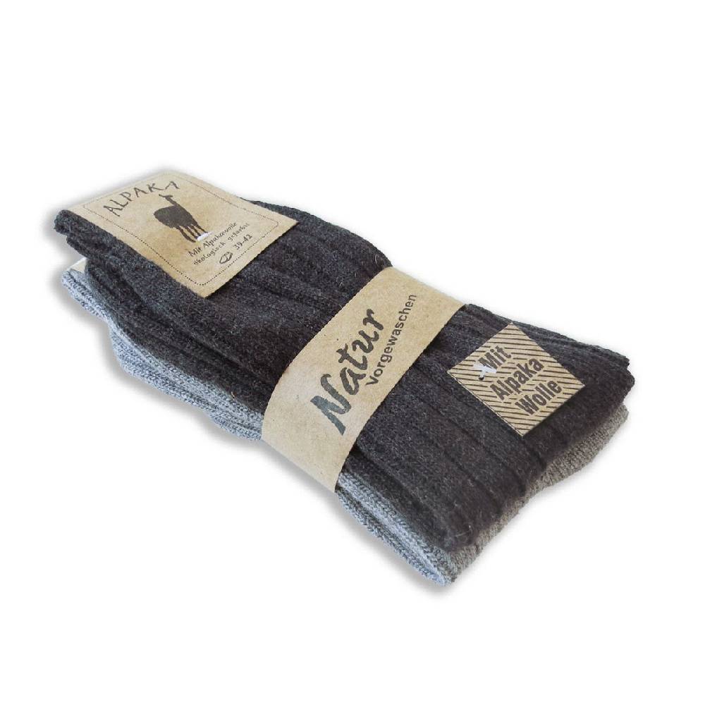 Sonia Originelli 2 Paar Alpakasocke "Dünn" Winter Warm Schaf Wolle Kostenloser Versand international