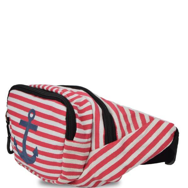 Sonia Originelli Bauchtasche "Anker" maritim gestreift Gürteltasche Freizeit Schlussverkauf