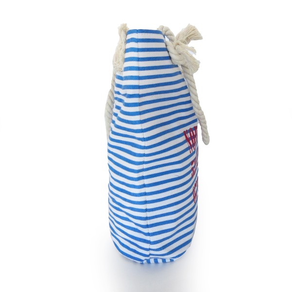 Sonia Originelli City Shopper "Norderney" maritim gestreift Koordinaten Canvas Versandkostenfrei