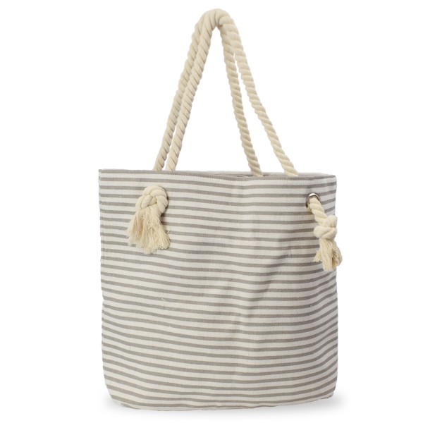 Sonia Originelli City Shopper "Rügen" maritim gestreift Koordinaten Canvas Begrenztes Angebot