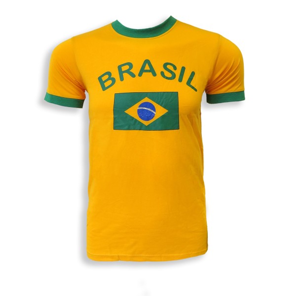 Sonia Originelli Fan-Shirt "Brasil" Unisex Fußball WM EM Herren T-Shirt Top Angebot
