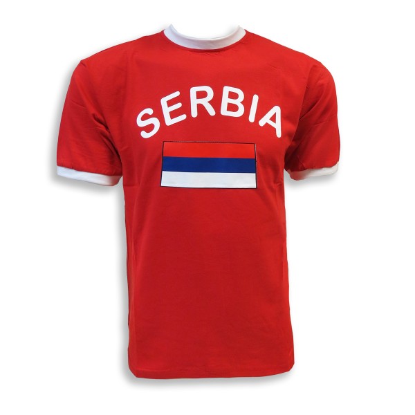 Sonia Originelli Fan-Shirt "Serbia" Unisex Fußball WM EM Herren T-Shirt Kostenloser Versand international