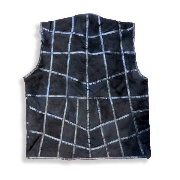 Sonia Originelli Herrenweste Naturfell Leder Patchwork Jacke Angebote