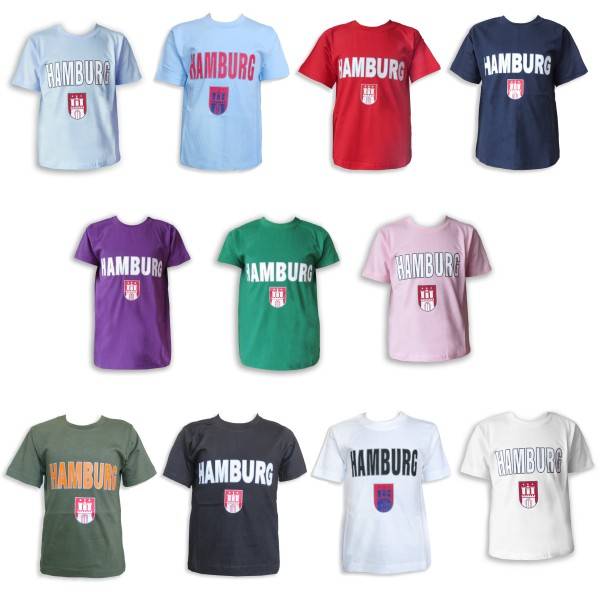 Sonia Originelli Kinder T-Shirt "Hamburg" Classic Wappen Baumwolle Fabrikverkauf