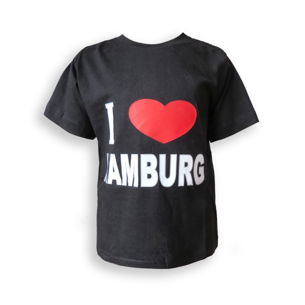 Sonia Originelli Kinder T-Shirt "I Love Hamburg" Wappen Baumwolle Blitzverkäufe