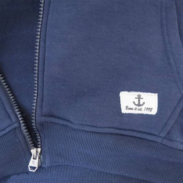 Sonia Originelli Sweatjacke "Hamburg" Damen unifarben Hoodie bestickt Günstig kaufen