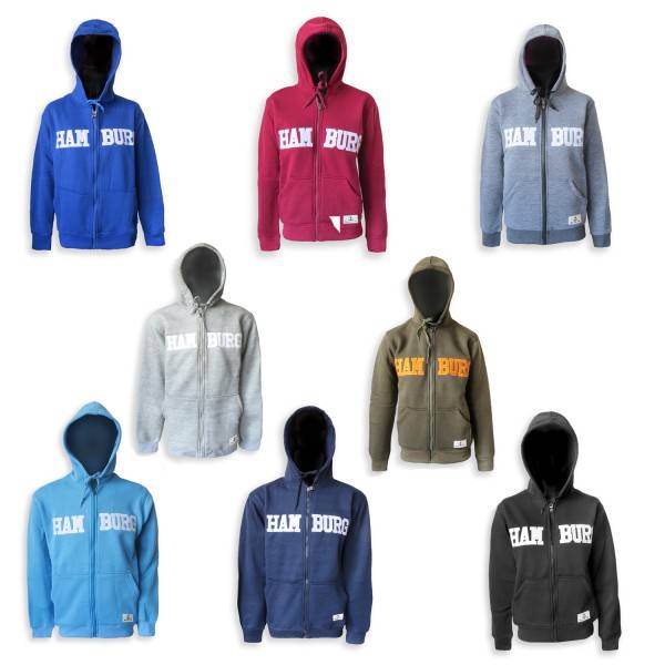 Sonia Originelli Sweatjacke "Hamburg" Damen unifarben Hoodie bestickt Günstig kaufen