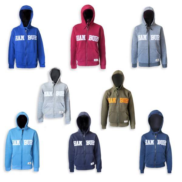 Sonia Originelli Sweatjacke "Hamburg" Herren unifarben Jacke Hoodie bestickt Versandkostenfrei