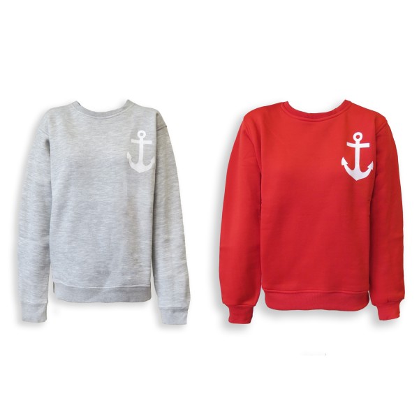Sonia Originelli Sweatshirt "Meerweh" Anker Maritim Druck Damen Unifarben Pullover Online Shopping