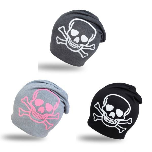 Sonia Originelli Beanie Mütze "Skull" Unisex Totenkopf Halloween Valentinstagsangebot